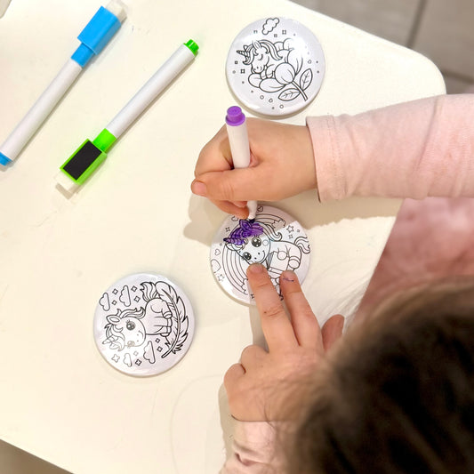 Mermaid Colour Me Magnets | 3 Designs + 3 Markers
