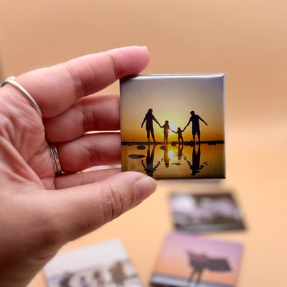 Square Custom Photo Magnets | sets of 4-12 | 50mm x 50mm