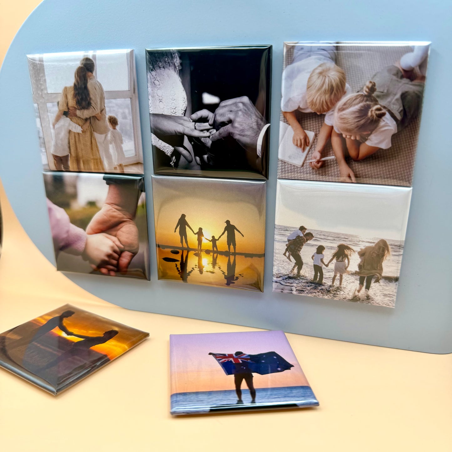 Square Custom Photo Magnets | sets of 4-12 | 50mm x 50mm