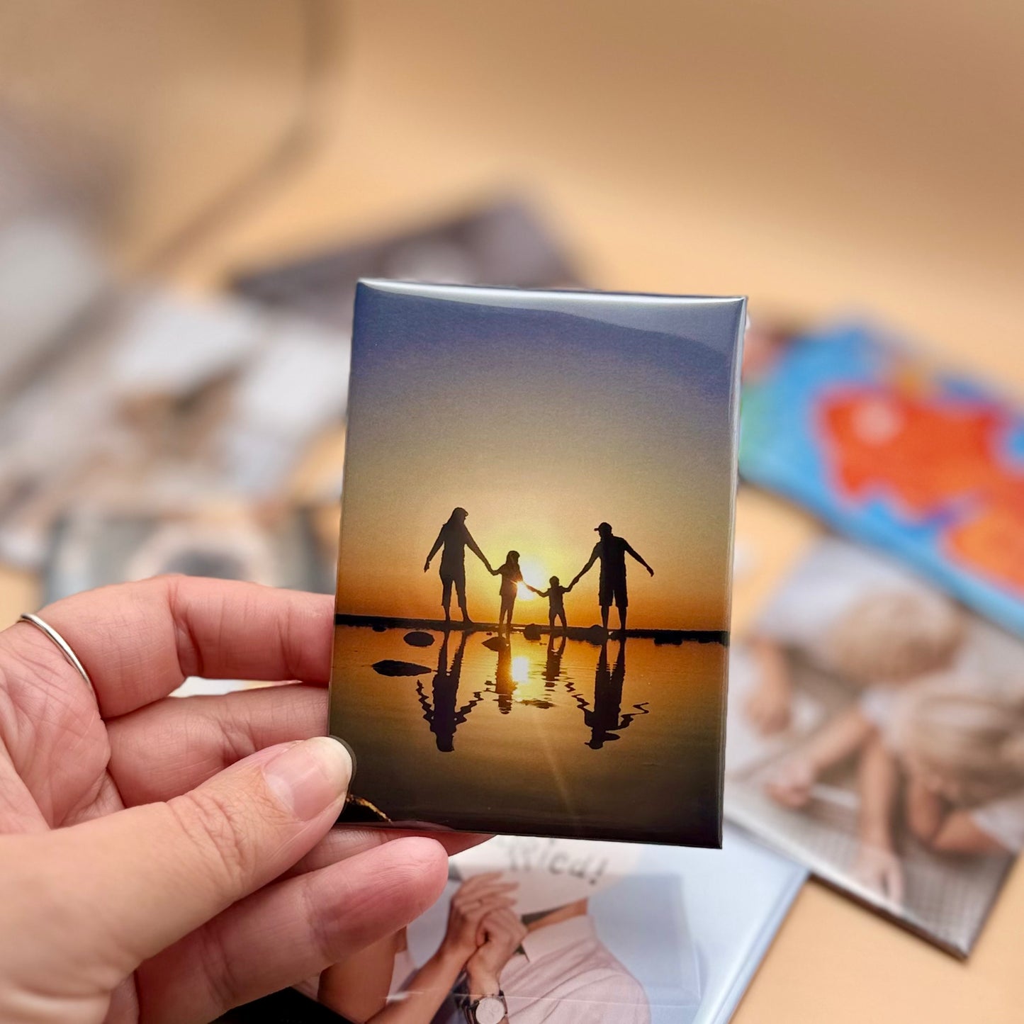 Rectangle Custom Photo Magnets | sets of 4-12 | 65mm x 90mm