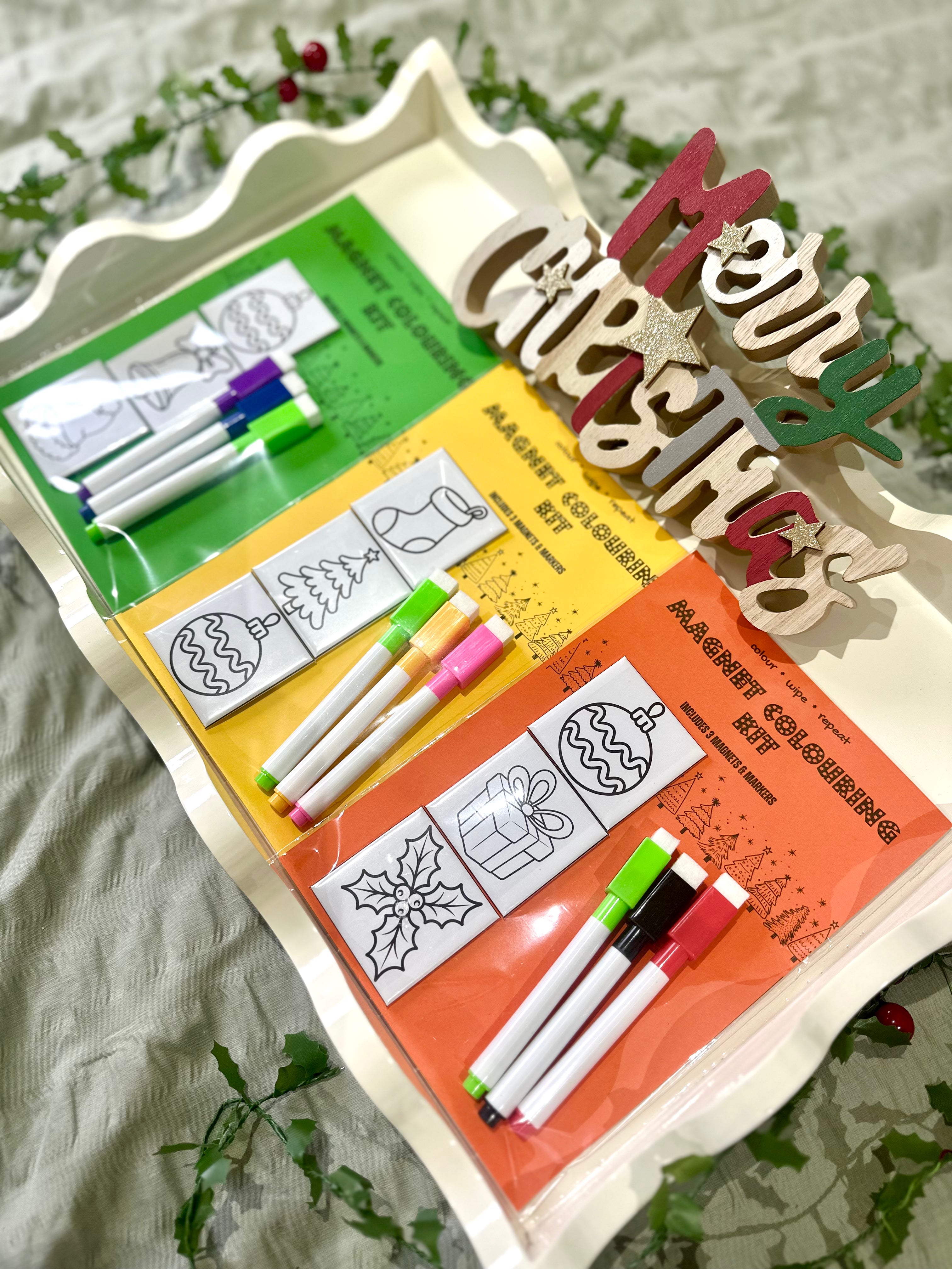 Christmas Magnet Colouring Kit