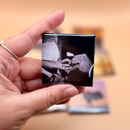 Square Custom Photo Magnets | sets of 4-12 | 50mm x 50mm