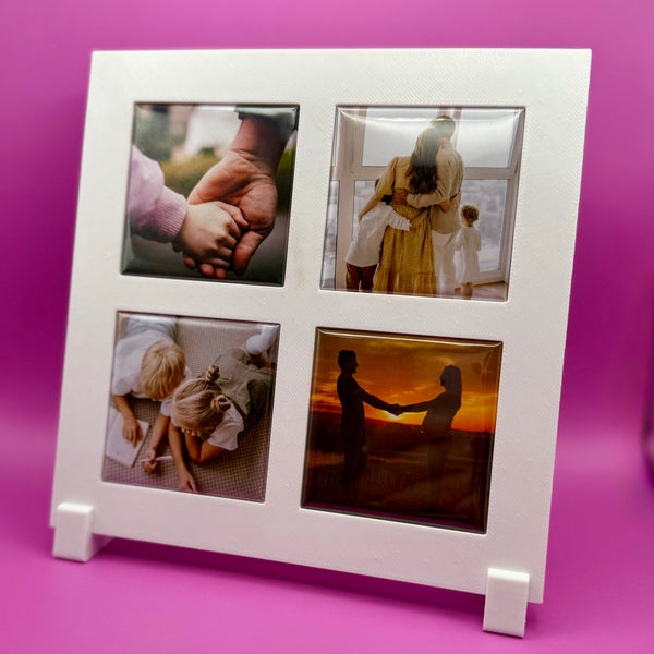 White Magnetic Display Frame | Fits 50mm x 50mm Square Photo Magnets