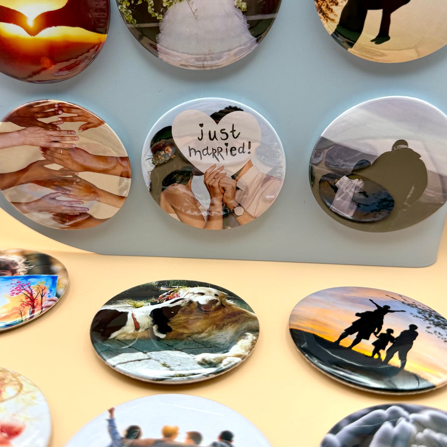 Round Custom Photo Magnets| sets of 4-12 | 58mm
