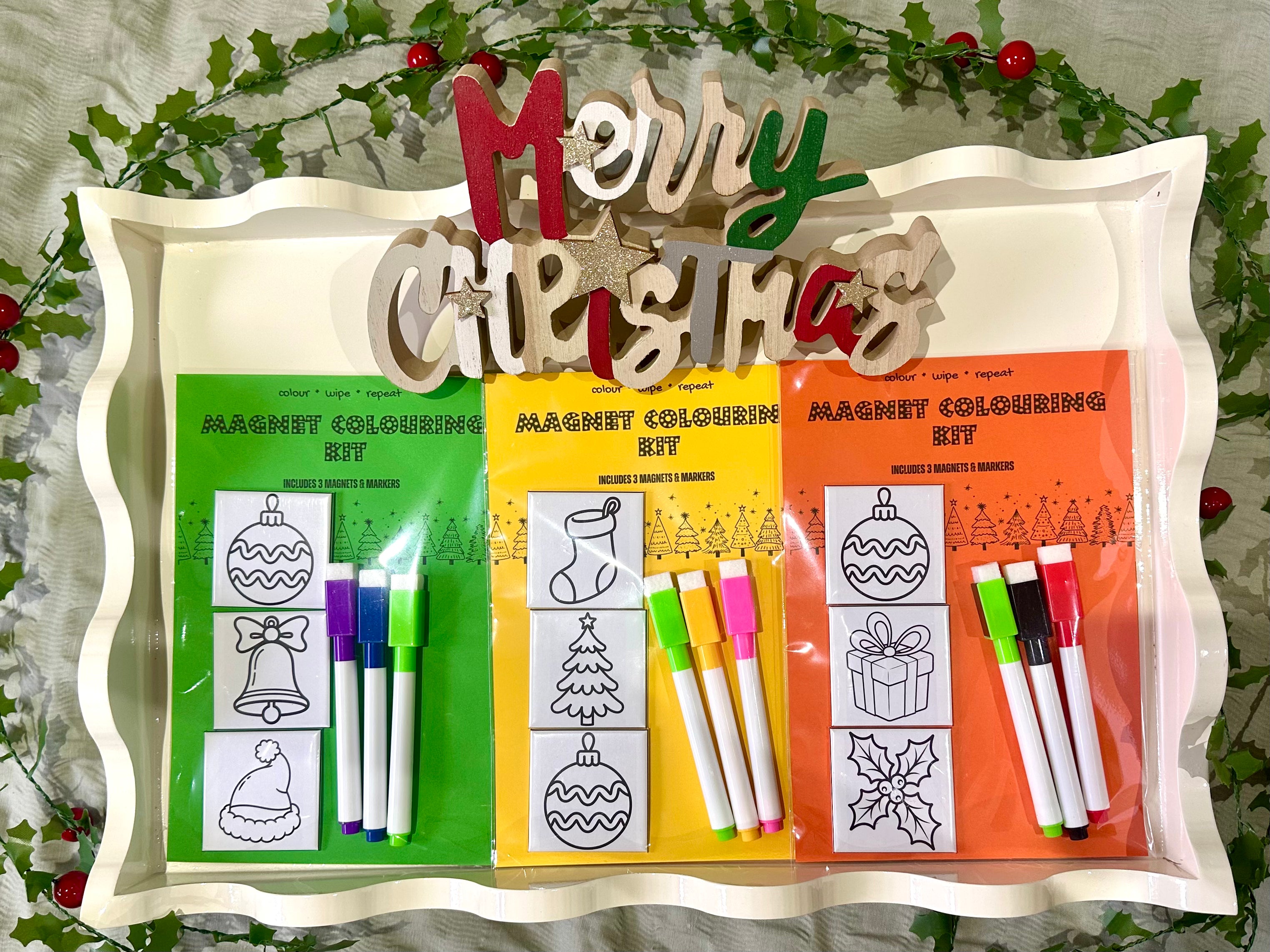 Christmas Magnet Colouring Kit