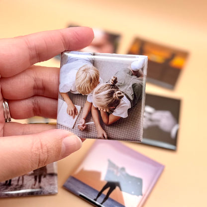 Square Custom Photo Magnets | sets of 4-12 | 50mm x 50mm