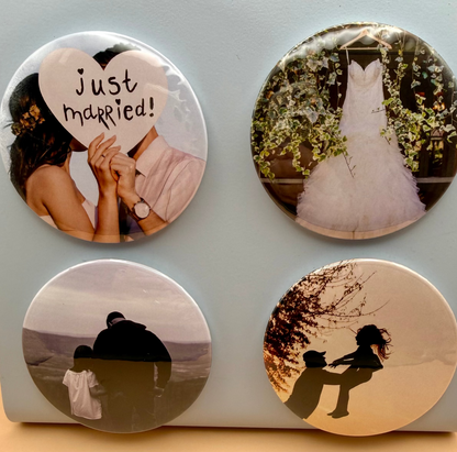 Round Custom Photo Magnets| sets of 4-12 | 58mm