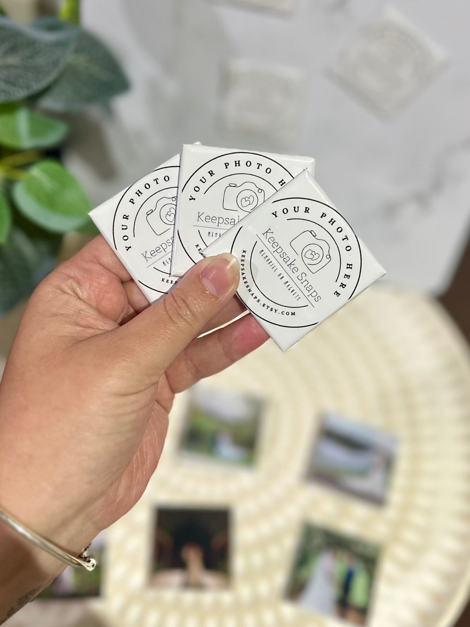 Personalised Photo Fridge Magnets: Custom Keepsake Gift (5cm)