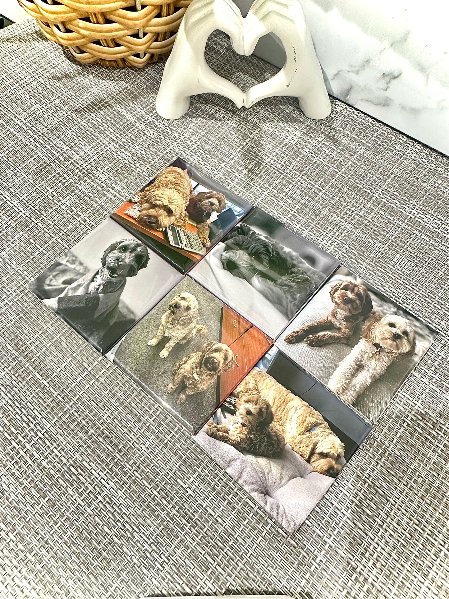 Square Custom Photo Magnets | sets of 4-12 | 50mm x 50mm