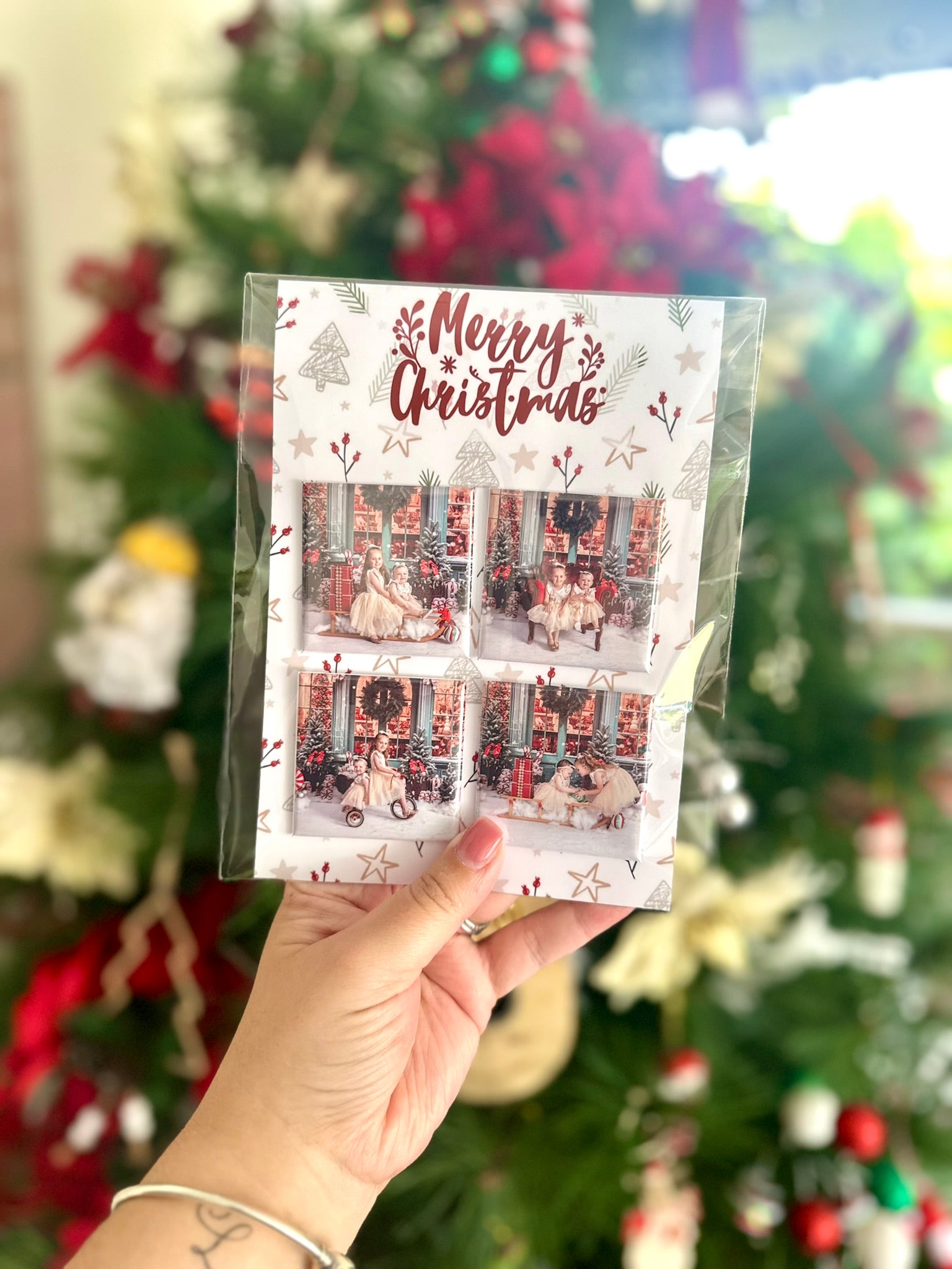Christmas Photo Magnet Pack  – Personalised Fridge Magnet Set