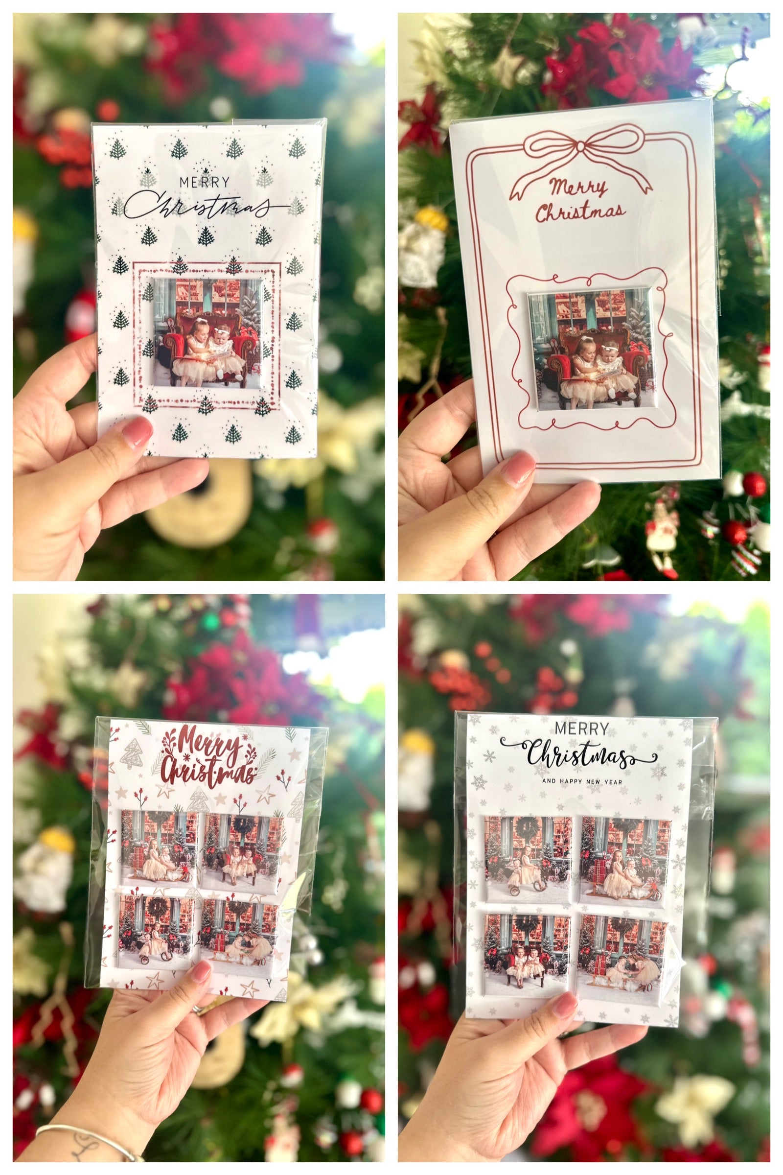 Christmas Photo Magnet Pack  – Personalised Fridge Magnet Set