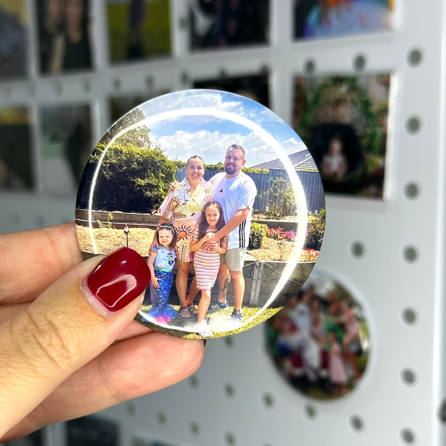 Round Custom Photo Magnets| sets of 4-12 | 58mm
