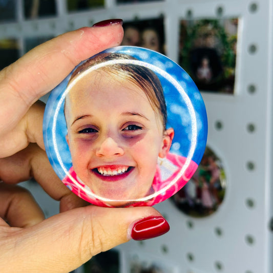 Round Custom Photo Magnet - 58mm